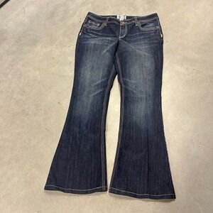 Y2K Low Rise Bootcut blue denim Wide Leg jeans